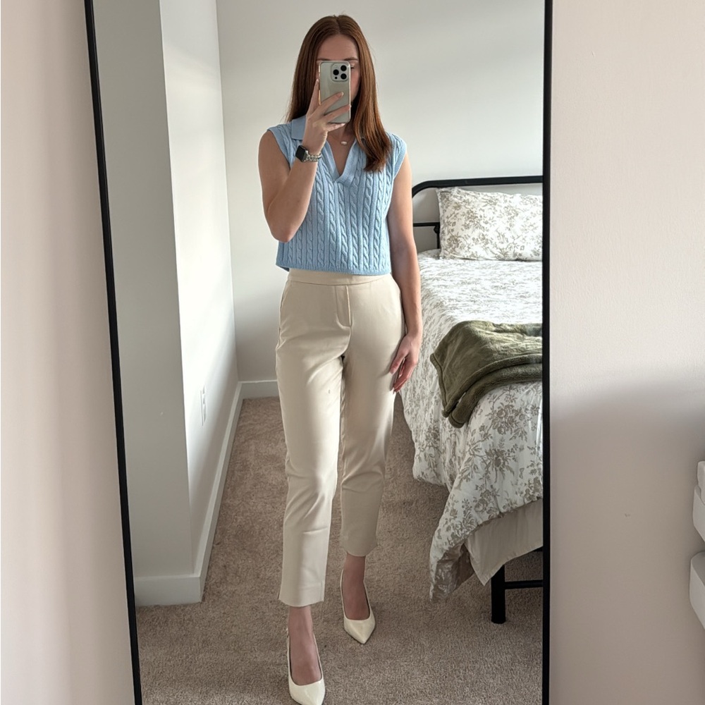 Cream work pant